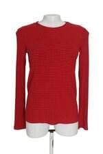 Blusa Zara canelada vermelha listrada