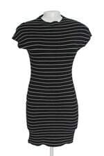 vestido Zara feminino preto listrado