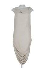 Vestido Aluf off white drapeado