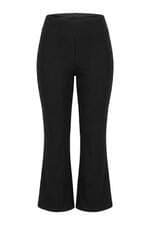 Calça de tecido Achados Repassa feminina plus size preta