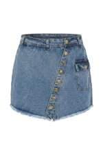 shorts jeans feminino azul