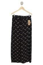 Calça pantalona Animale preta estampada