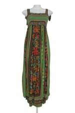 Vestido Farm longo verde estampado