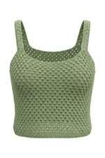 Cropped em Tricô Feminino verde