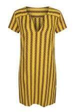 Vestido Totem feminino amarelo estampado