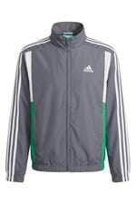 Casaco Infantil Masculino Adidas cinza com recortes