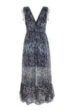 Vestido Feminino Marcelo Quadros com forro Azul 