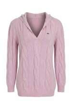 Suéter Lacoste Tricot com capuz rosa