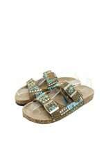Birken feminino bege com aplique