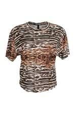 Camiseta Morena Rosa animal print