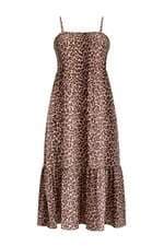 Vestido Midi Estampa Animal Print Zara