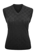 Colete feminino tricot preto