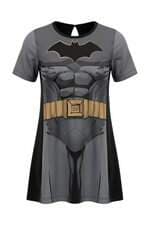 Fantasia kids Batman cinza com máscara e capa