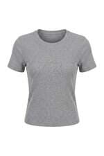 camiseta Lança Perfume feminina cinza com strass