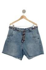 Shorts jeans Renner azul com faixa na cintura