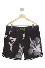 Bermuda Republic Paradise masculina cinza estampada