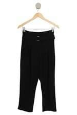 Calça Alfaiataria Le Lis Blanc preta com cinto