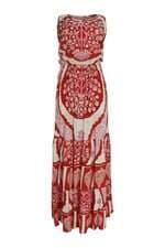 vestido Mob feminino vermelho estampado 