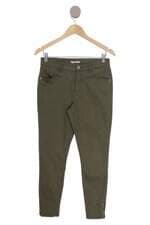 Calça Orsay feminina verde com recortes