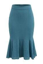 Saia feminina azul  com forro