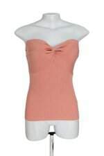 Blusa sem alças Mamô salmão