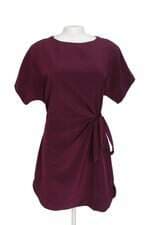 Vestido curto Amaro roxo drapeado