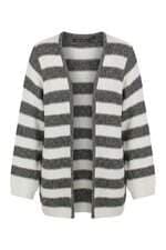 Cardigan de Tricot Feminino John John Preto e Branco