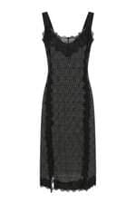 vestido Le Lis Blanc preto com renda