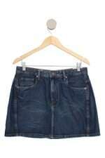 sSaia jeans Animale feminina azul