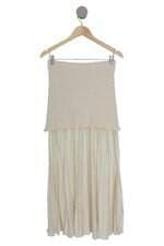 Saia Zara off white plissada