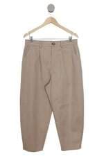 Calça alfaiataria Zara bege com pregas