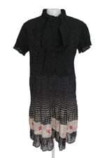 Vestido Zara preto estampado