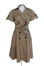 Vestido Zara feminino bege com faixa na cintura