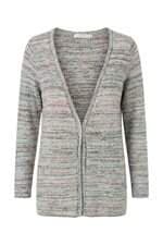 Cardigan Feminino Ateen Colorido com Fios Dourados
