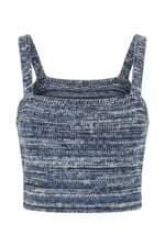 Cropped Feminino Le Lis Tricot Azul 