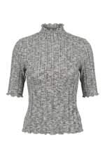 Blusa de Tricot Feminina Zara Cinza