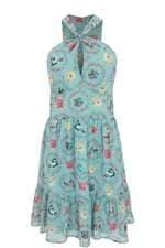 vestido Antix feminino azul estampado 