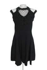 Vestido Carmella.Cloo preto com aplique