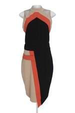 Vestido Kimika colorido com recortes