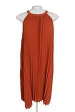 Vestido Eagle Rock plissado terracota