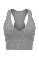 top esportivo alto giro cinza com bojo