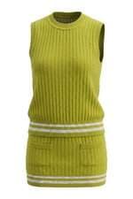 Conjunto Saia e Colete em Tricot Verde Animale