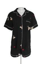 Conjunto de Pijama C&M feminino preto estampado