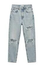 Calça Mom Jeans Feminina Zara Azul