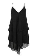vestido John John feminino preto flocado 