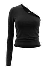 blusa meio ombro Animale feminina preta