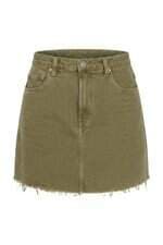 minissaia Animale jeans feminina verde