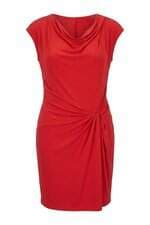 Vestido Michael Kors feminino vermelho com drapeado