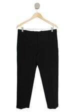 Calça Zara feminina preta com listra branca
