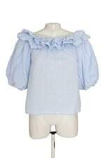 blusa Renner feminino azul com babado